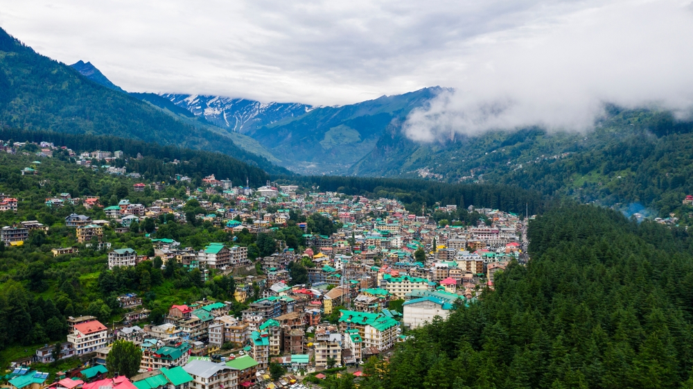 Density,Of,Hotel,Buildings,And,Houses,In,Manali,,In,A